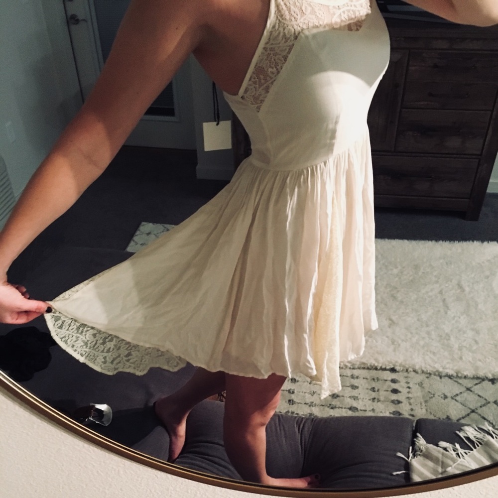 Cream lace and cotton, NWT, sundress 👒👗☀️